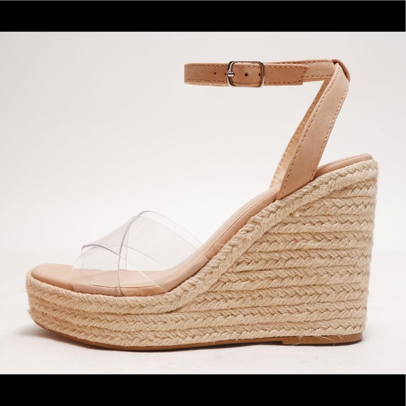 Clear strap Espadrille platform sandal - Picture 3 of 5